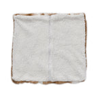 Set of 2 Super Soft Faux Chinchilla Fur Sherpa Lined Cushion Covers (Size 40x40cm) - Brown
