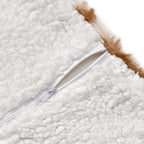 Set of 2 Super Soft Faux Chinchilla Fur Sherpa Lined Cushion Covers (Size 40x40cm) - Brown