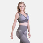 Set of 2 - SANKOM Patent Premium Bra With Lace (Size 8) - Grey (Bamboo Infused) & Black (Aloe Vera Infused)
