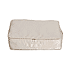 Set of-2 Satin Compressed Storage Bag with Zipper (Size M, 52x42x30 cm) - Apricot Pink