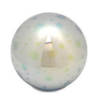 Set of 2 Snow Effect Glass Ball With White LED