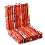 Set of 2 - 100% Cotton Floor Cushion with Cotton Filling  (40x40x8cm) - Multi Color