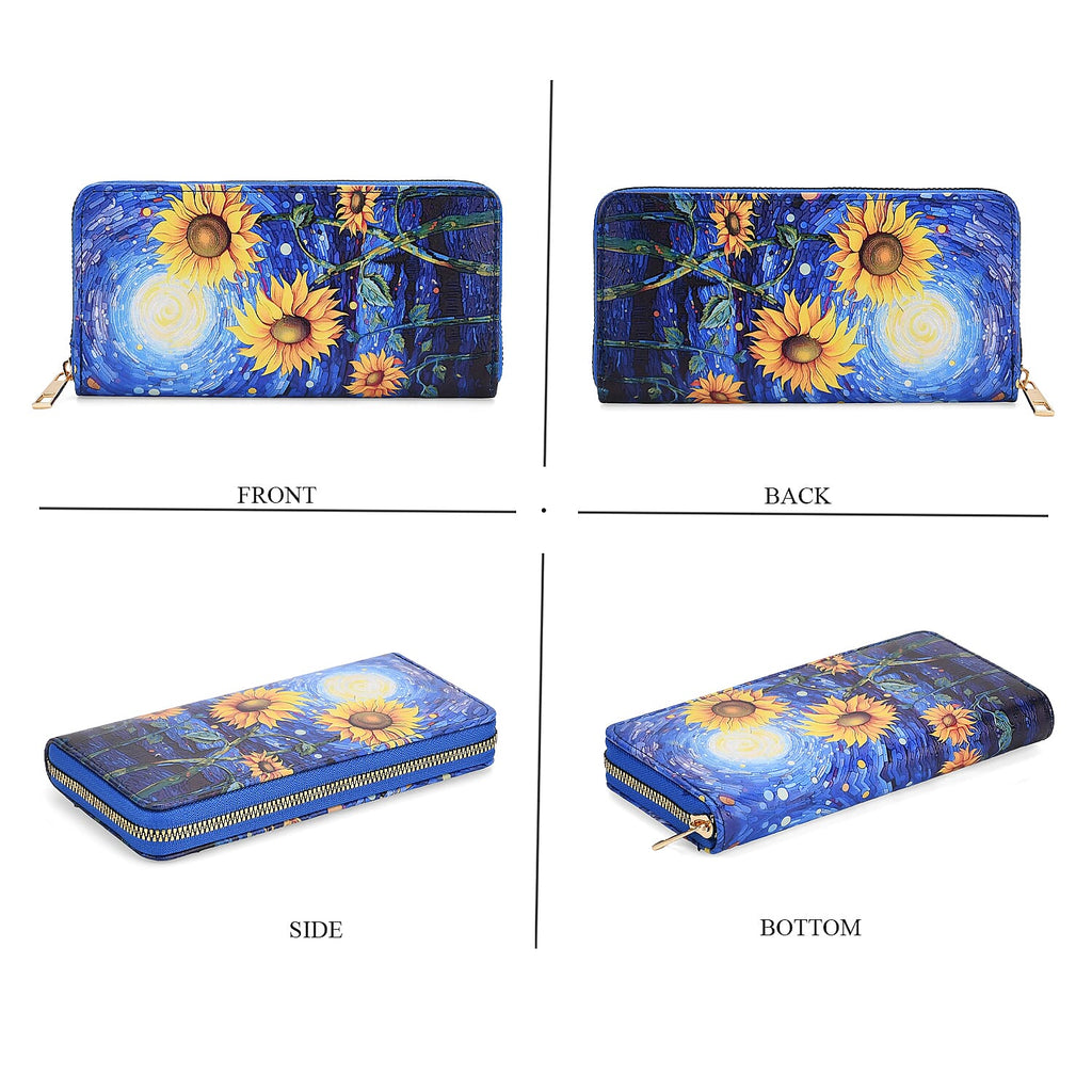 PVC Printed Wallet (Size 18x2x10 cm) - Blue Yellow - Yellow