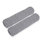 Set of 2 Super Soft Chenille Bath Mats (40 x 60 cm) - Silver