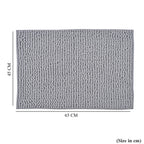 Set of 2 Super Soft Chenille Bath Mats (40 x 60 cm) - Silver
