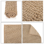 Set of 2 Super Soft Chenille Bath Mats (40 x 60 cm)
