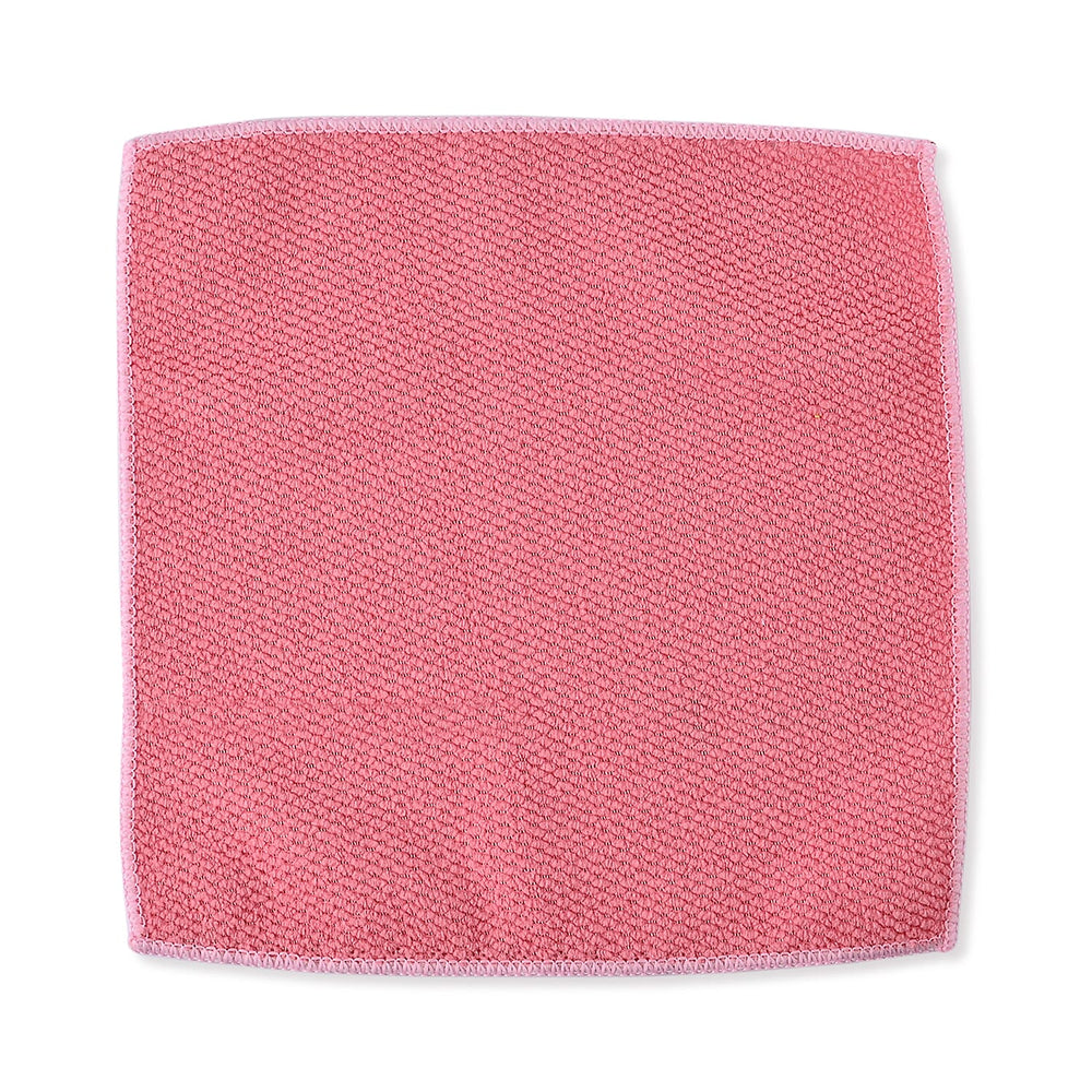 Set of 20 Double Sided Microfibre - Scratch Fibre Multipurpose Cloth (Size 25x25 cm) - Teal - Pink