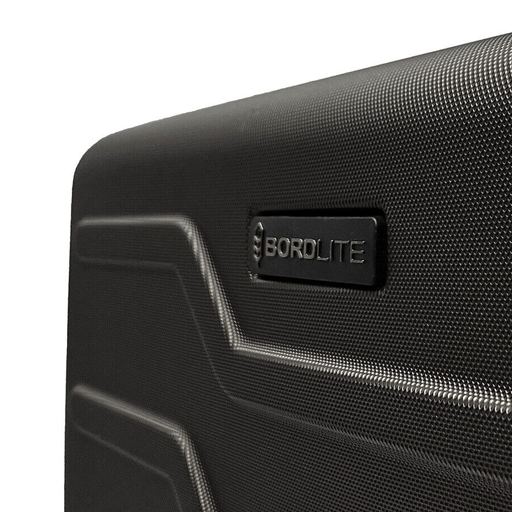 Set of 3 Bordlite Premium Hard Shell Suitcase with 360-Degree Spinning Wheels - Black