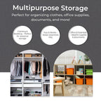 Set of 3 Collapsible Storage Bags with Transparent Window - Black