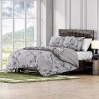 Polyester Printed Duvet Cover (Size 200x1 cm) - Ivory & Ivory