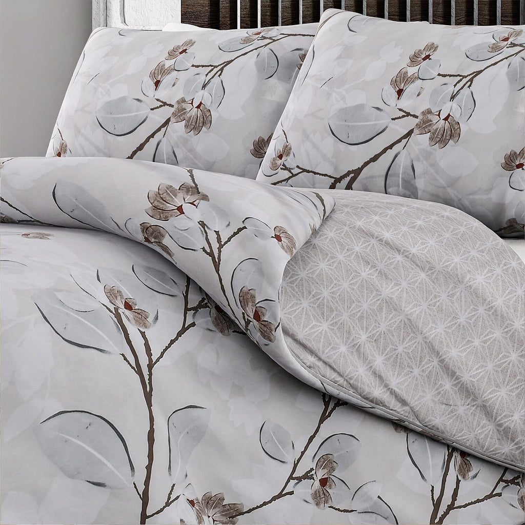 Polyester Printed Duvet Cover (Size 200x1 cm) - Ivory & Ivory