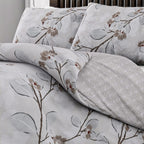 Polyester Printed Duvet Cover (Size 200x1 cm) - Ivory & Ivory
