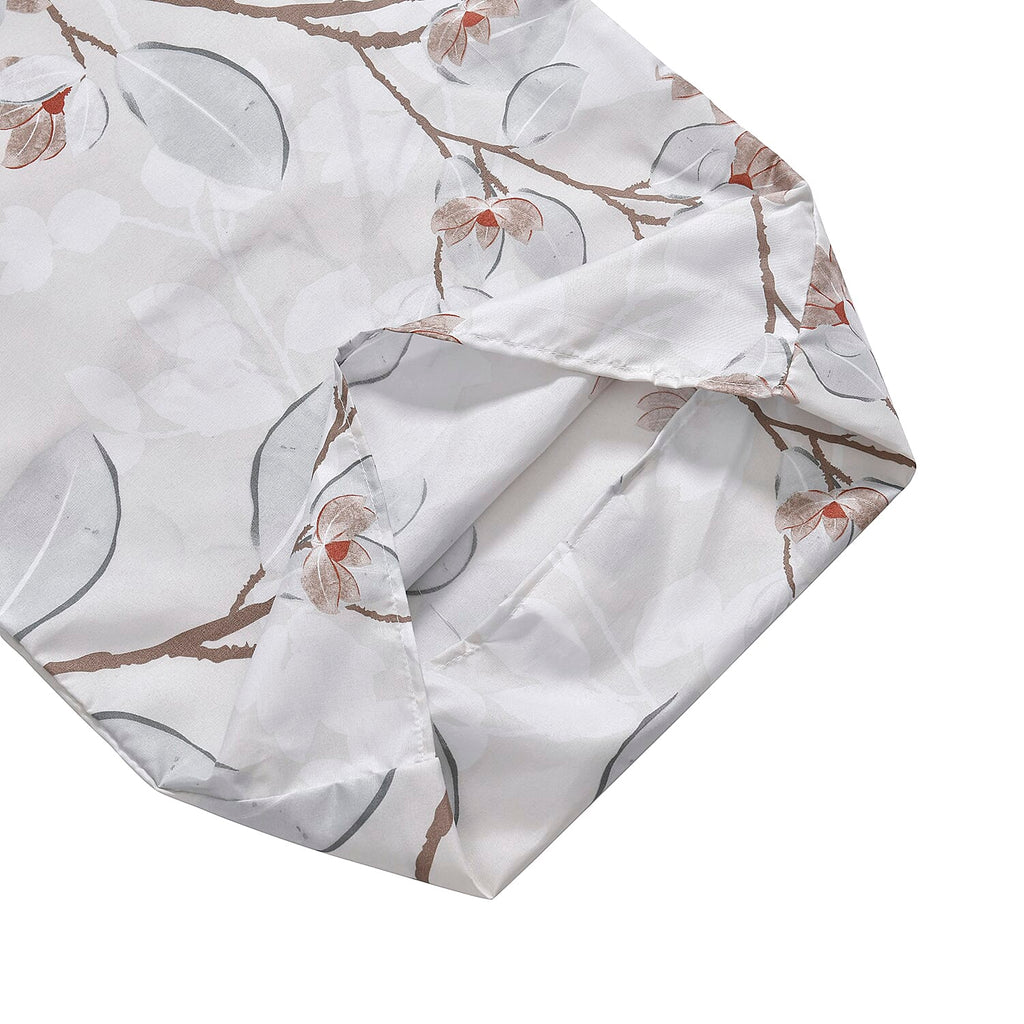 Polyester Printed Duvet Cover (Size 200x1 cm) - Ivory & Ivory