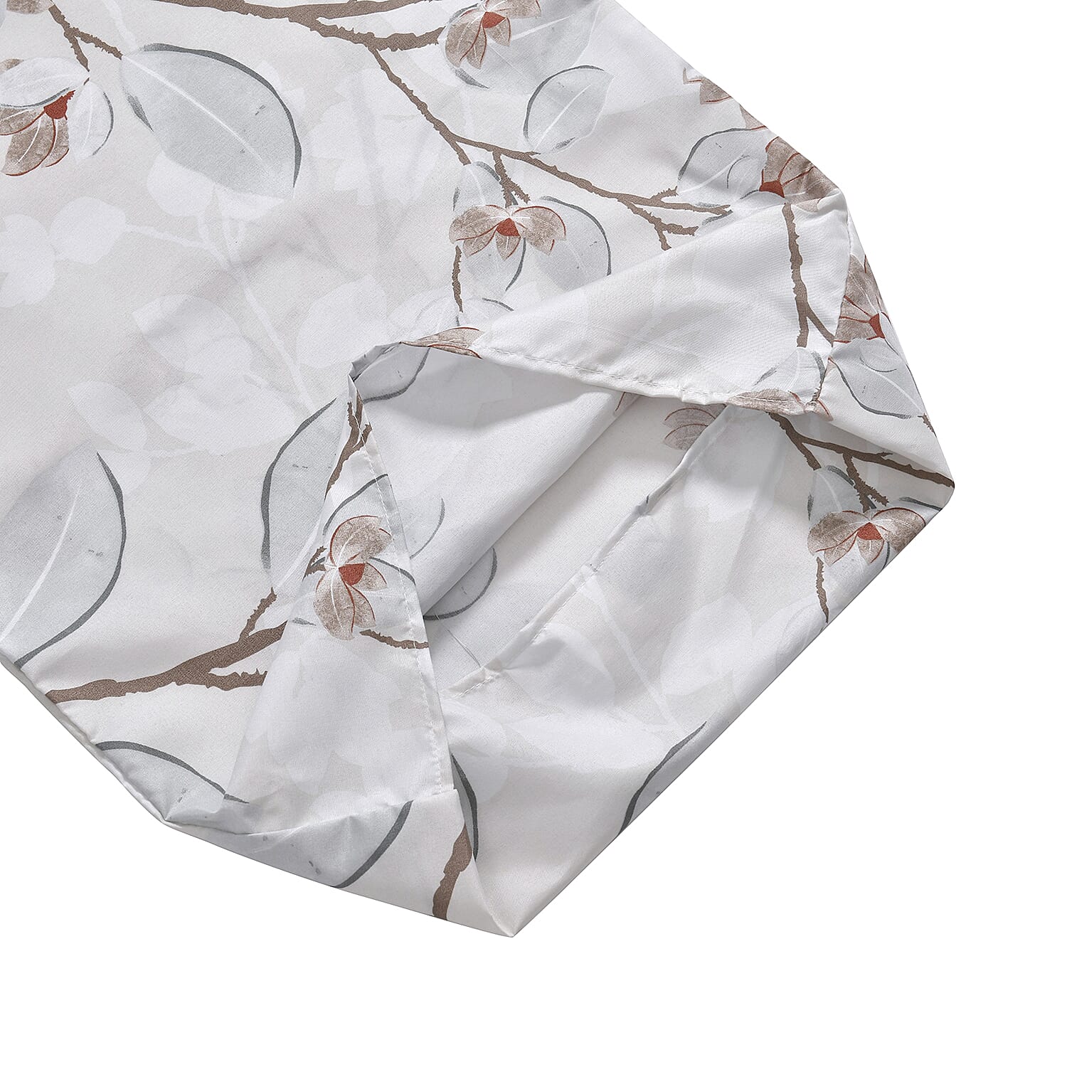 Polyester Printed Duvet Cover (Size 200x1 cm) - Ivory & Ivory