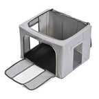 Set of 3- Foldable Oxford Fabric Storage Box with 3 window - Grey