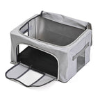 Set of 3- Foldable Oxford Fabric Storage Box with 3 window - Grey