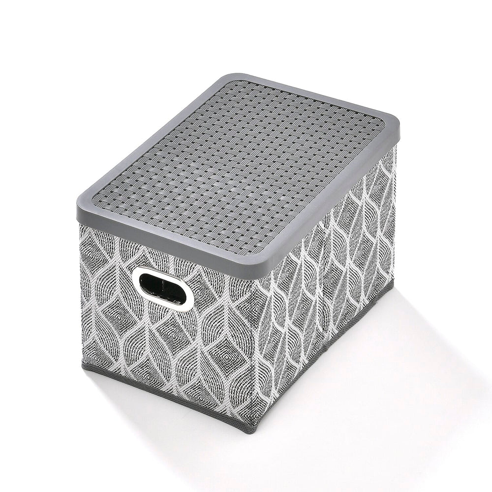 Set of 3 Foldable Storage Boxes (Size 26x17x17 cm) - Grey