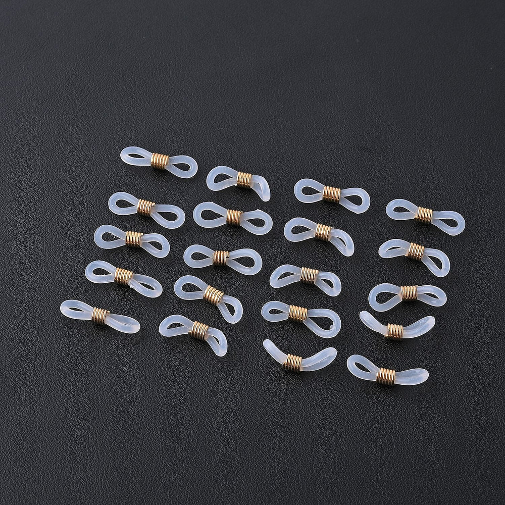 Set of 3 -  Glasses Chain Each with 20 Pcs Rubber (Length-70cm) - Blue-White-Grey