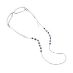 Set of 3 -  Glasses Chain Each with 20 Pcs Rubber (Length-70cm) - Blue-White-Grey