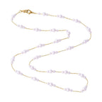 Set of 3 -  Glasses Chain Each with 20 Pcs Rubber (Length-70cm) - Blue-White-Grey