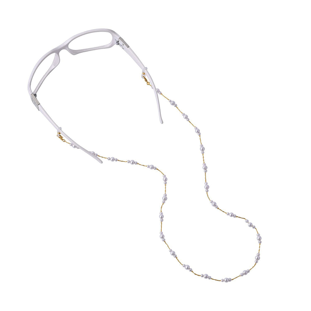 Set of 3 -  Glasses Chain Each with 20 Pcs Rubber (Length-70cm) - Blue-White-Grey
