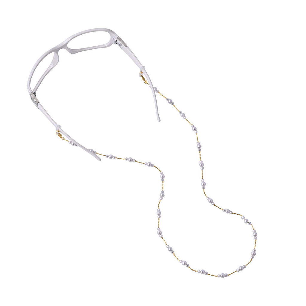 Set of 3 -  Glasses Chain Each with 20 Pcs Rubber (Length-70cm) - Blue-White-Grey