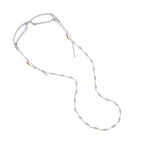 Set of 3 -  Glasses Chain Each with 20 Pcs Rubber (Length-70cm) - Blue-White-Grey