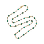 Set of 3 - Glasses Chain in Different Styles Each with 20 Pcs Rubber (Length-70cm) - Brown,Black & Green