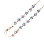 Set of 3 - Glasses Chain in Different Styles Each with 20 Pcs Rubber (Length-70cm) - Green, White & Multi