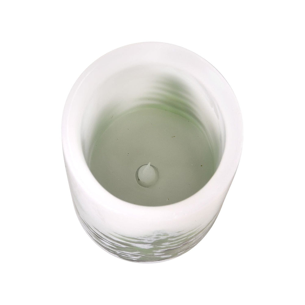 Set of 3 - Homesmart Snow Tree Pattern LED 12 Colour Change Candle with Remote - White - Green