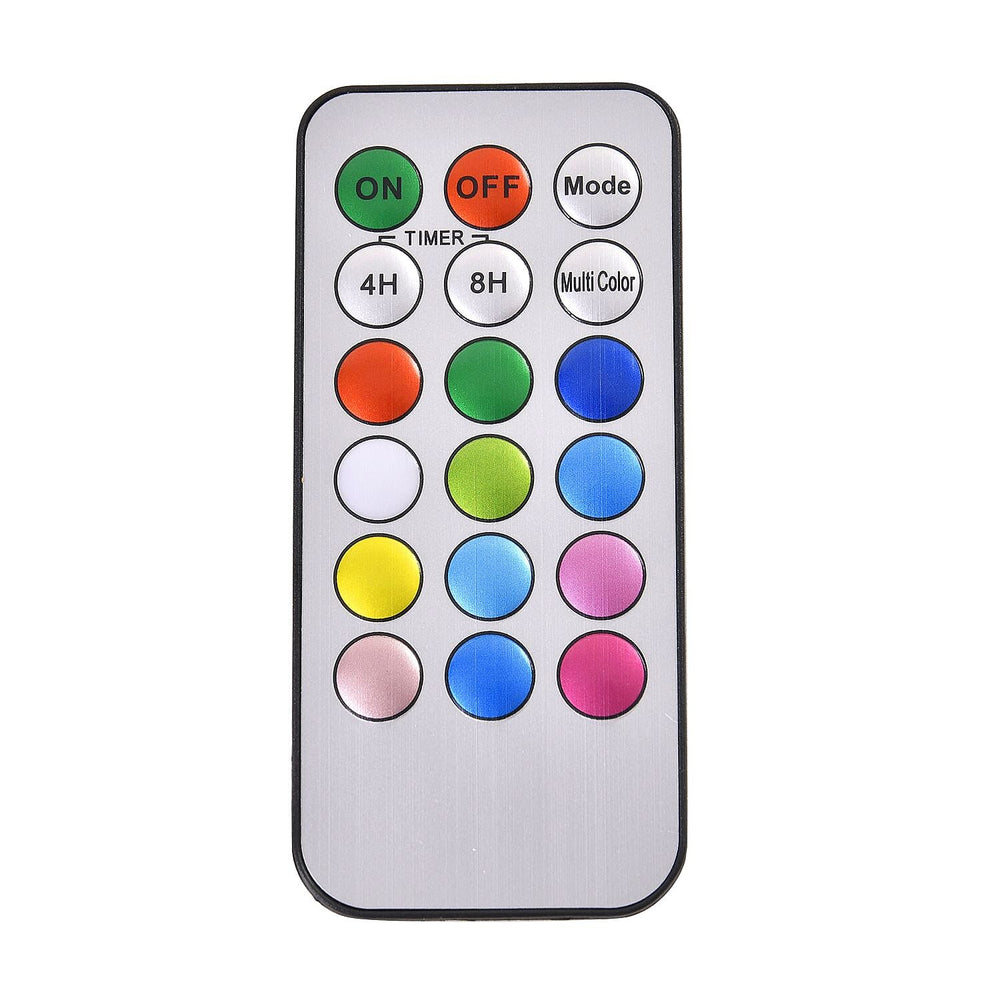 Set of 3 - Homesmart Snow Tree Pattern LED 12 Colour Change Candle with Remote - White - Green