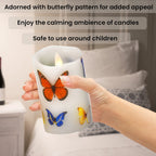 Set of 3 - LED Colour Changing Butterfly Pattern Candle with Remote (AAA Battery Not Inc.) - Multi
