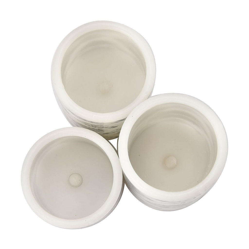 Set of 3 - LED Colour Changing Damask Pattern Candle with Remote ( Requires 3 AAA Battery Not Inc.) - Multi