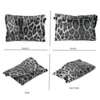 Set of 3 Leopard Print Sequin Bag (Includes Shoulder Bag, Crossbody Bag - Clutch Bag) - Grey