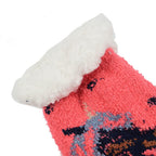 Set of 3 Pairs of Cartoon Themed Pattern Double Layer Socks - Multi
