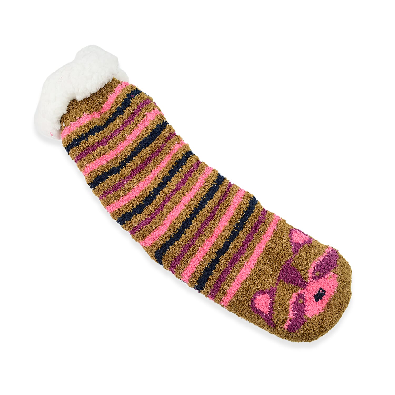Set of 3 Pairs of Cartoon Themed Pattern Double Layer Socks - Multi