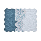 3 Piece Set - Patchwork Pattern Quilt and 2 Pillowcases (Size 200x200 Cm) - Light - Dark Green