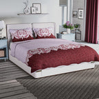 3 Piece Set - Patchwork Pattern Quilt and 2 Pillowcases (Size 225x220 Cm) - Brown