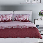 3 Piece Set - Patchwork Pattern Quilt and 2 Pillowcases (Size 225x220 Cm) - Brown