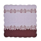 3 Piece Set - Patchwork Pattern Quilt and 2 Pillowcases (Size 225x220 Cm) - Brown