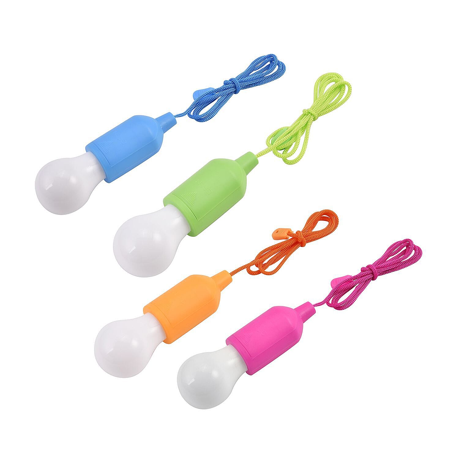 Value Buy Set of 4- Pull Cord LED Light (Size 16x5x5 cm) - Multi