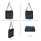 Set of 3 Sequin Bag (Includes Shoulder Bag, Crossbody Bag - Clutch Bag) - Green