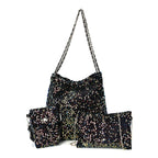 Set of 3 Sequin Bag (Includes Shoulder Bag, Crossbody Bag - Clutch Bag) - Multi