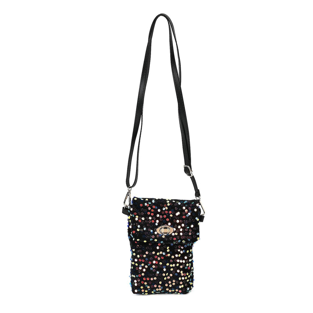Set of 3 Sequin Bag (Includes Shoulder Bag, Crossbody Bag - Clutch Bag) - Multi