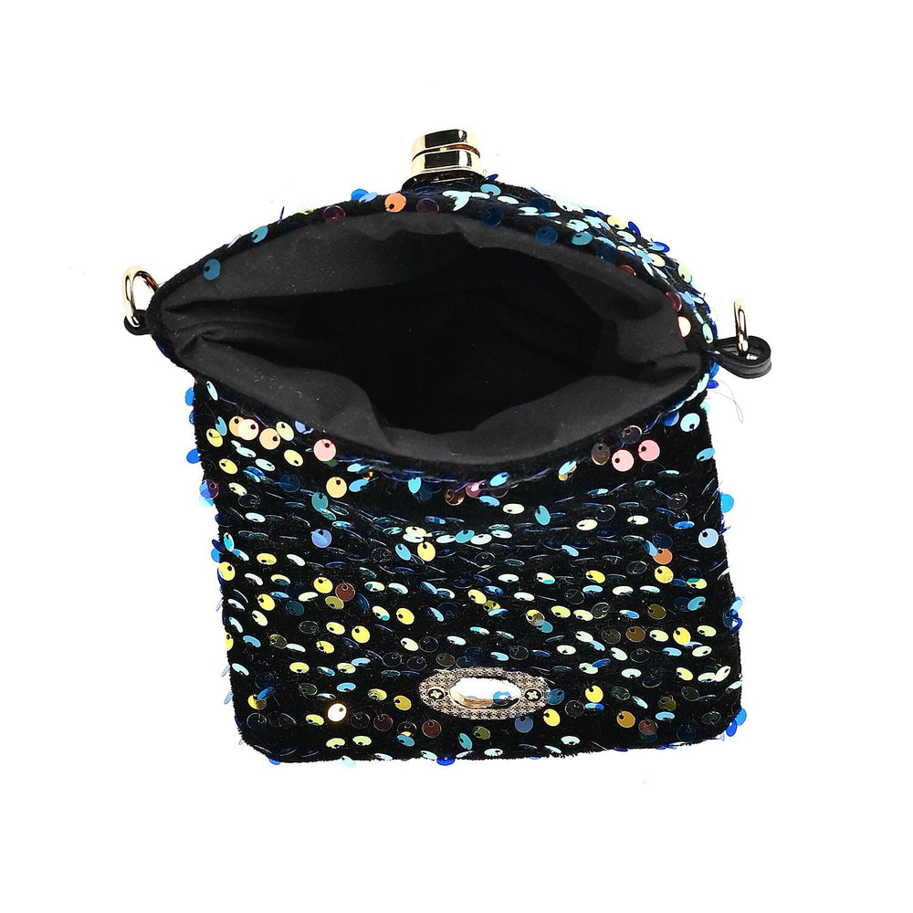 Set of 3 Sequin Bag (Includes Shoulder Bag, Crossbody Bag - Clutch Bag) - Multi