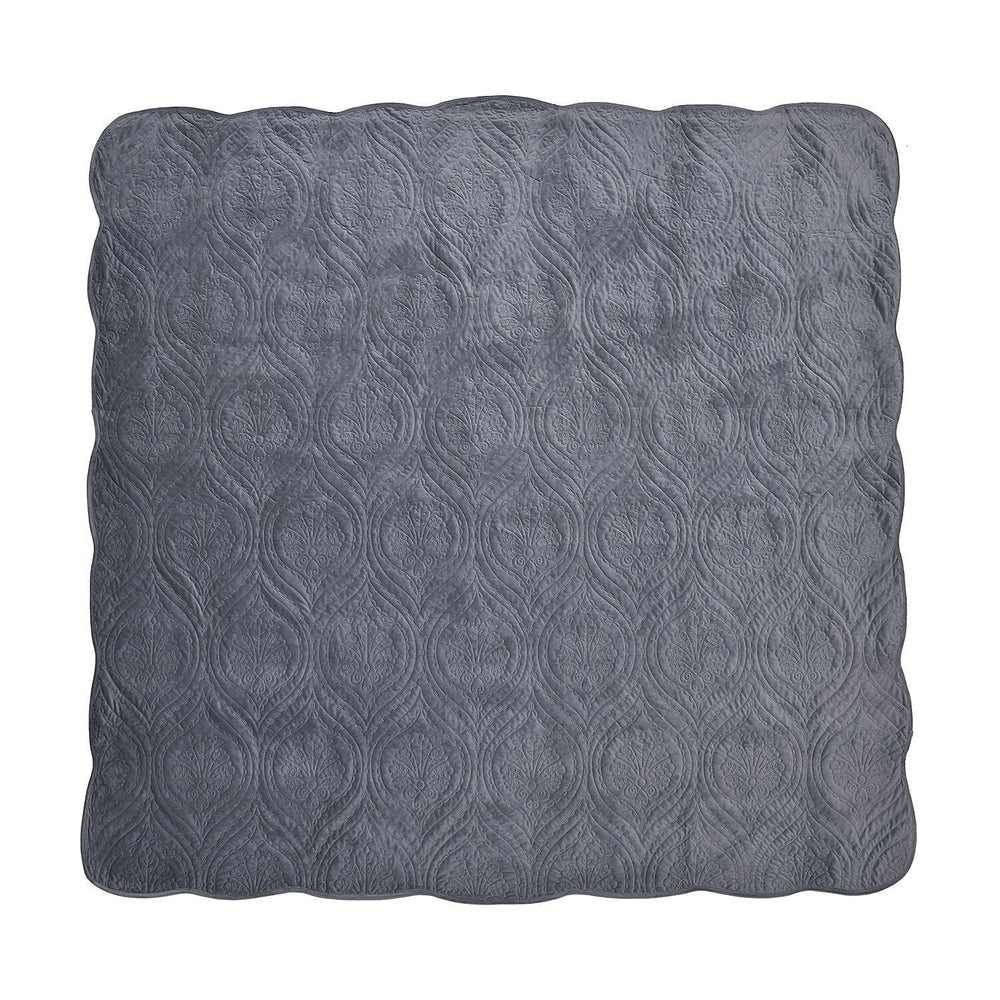 3 Pcs Set Summer Quilt and 2 Pillowcases (Size 200x200 Cm) - Grey