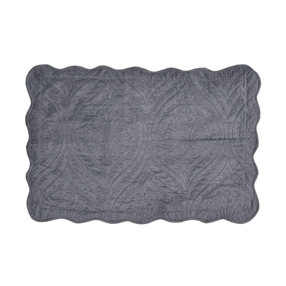 3 Pcs Set Summer Quilt and 2 Pillowcases (Size 200x200 Cm) - Grey