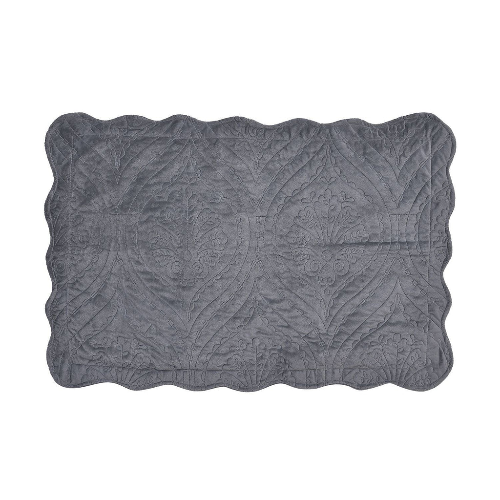 3 Pcs Set Summer Quilt and 2 Pillowcases (Size 200x200 Cm) - Grey