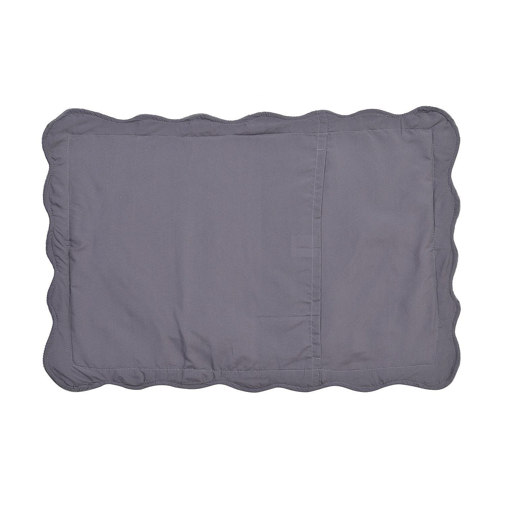 3 Pcs Set Summer Quilt and 2 Pillowcases (Size 200x200 Cm) - Grey