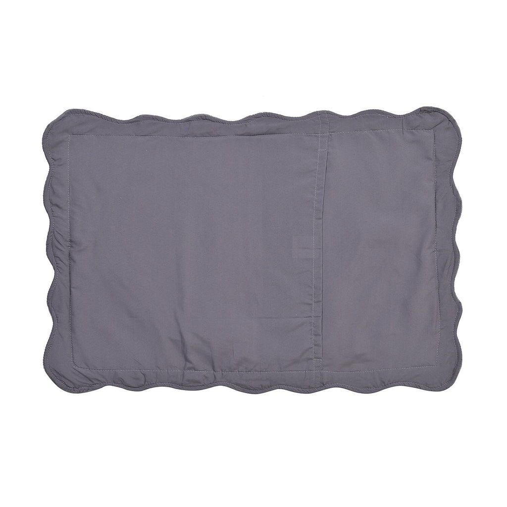 3 Pcs Set Summer Quilt and 2 Pillowcases (Size 200x200 Cm) - Grey